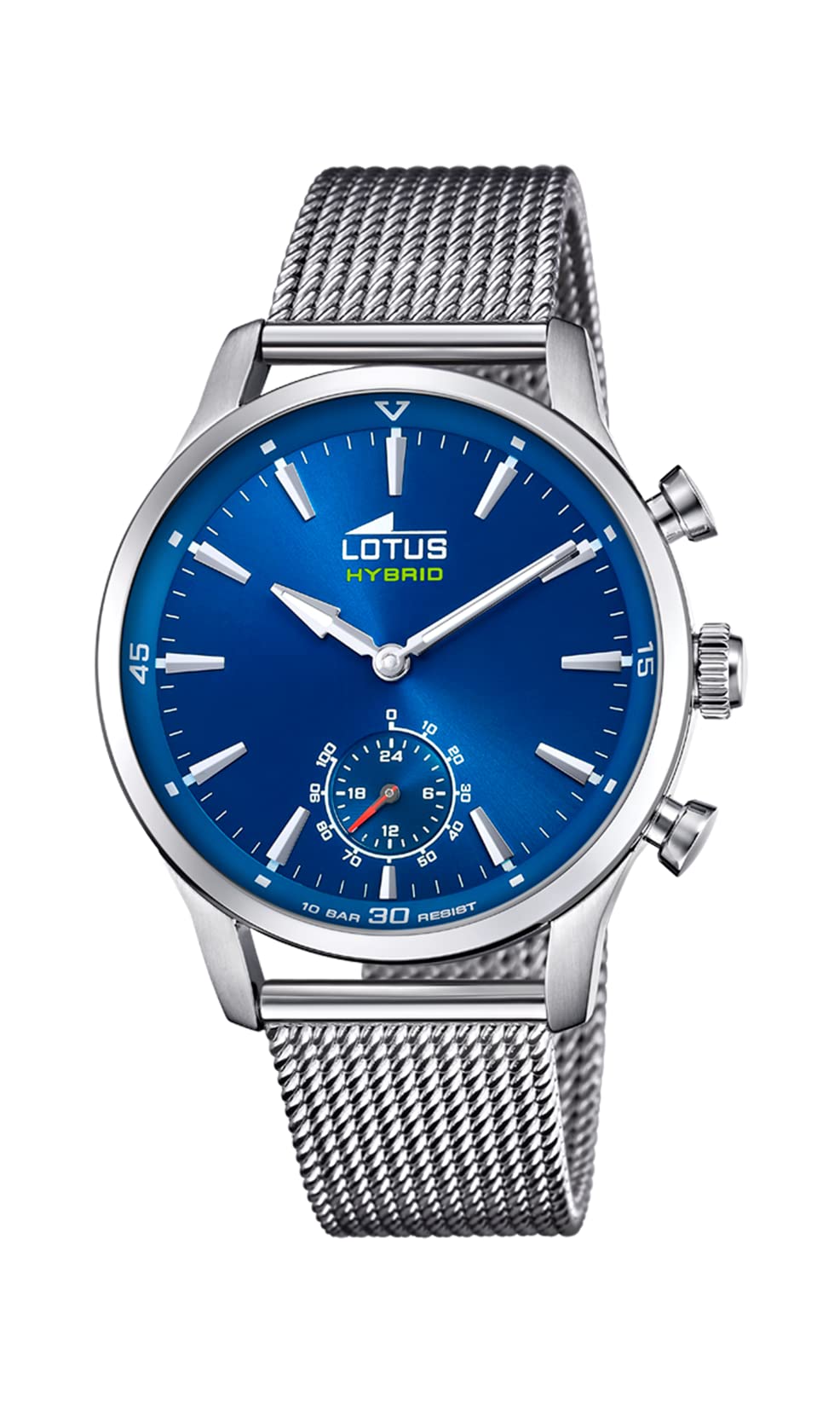 Lotus Hybrid Smartwatch 18803/2 - Stainless Steel Men's Watch with Blue Dial | Fitness Tracker, Heart Rate Monitor & Sleep Tracking | Perfect for Workouts, Office & Everyday Wear