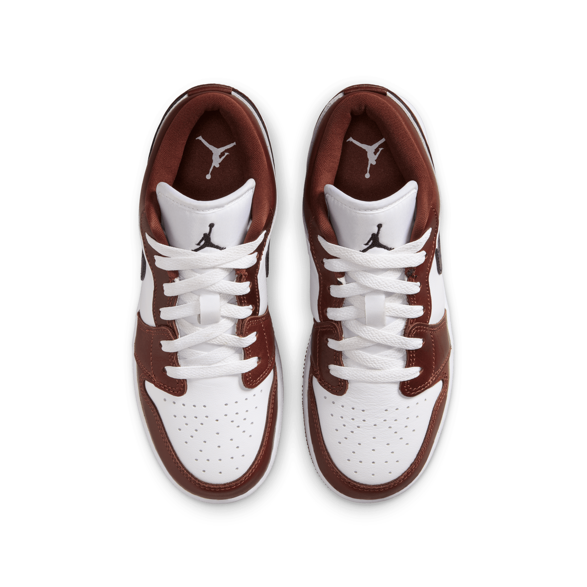 AIR JORDAN 1 LOW SE (GS) Sneakers - White/Black/Dark Pony - Comfortable Basketball Shoes for Kids - Perfect for School, Sports & Casual Wear