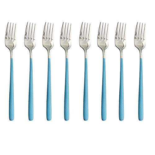 Blue Silver Dinner Fork 8p