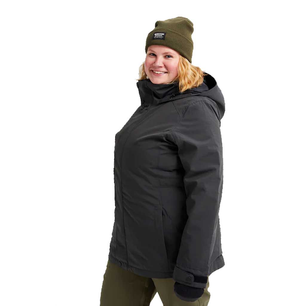 Burton 22/23 Women's Jet Set Jacket - Waterproof Snowboard Jacket for Winter Sports | True Black Heather | Skiing, Snowboarding & Outdoor Activities