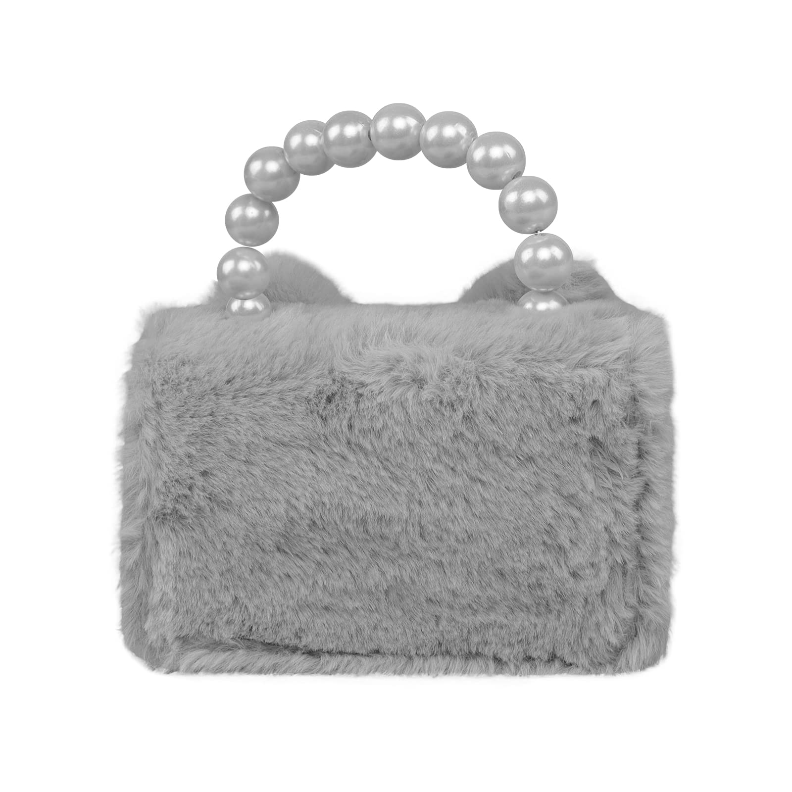 **Cute Fuzzy Mini Shoulder Bag for Girls - Kids Messenger Purse with Phone Holder, Crossbody Clutch for Toddlers | Perfect for School, Travel & Playdates**