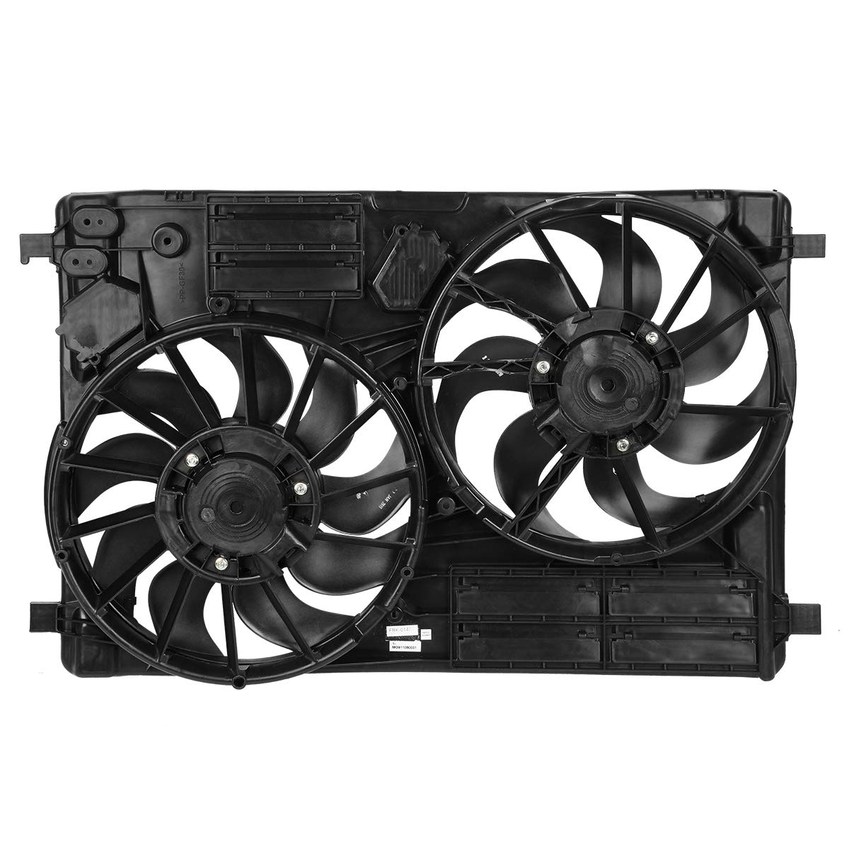 DNA MOTORING OEM-RF-0113 High Performance Radiator Cooling Fan Assembly - Direct Replacement for 2013-2019 Ford Escape & 2015-2018 Lincoln MKC - Improved Cooling Efficiency - Perfect for Summer Driving & Heavy Traffic Conditions