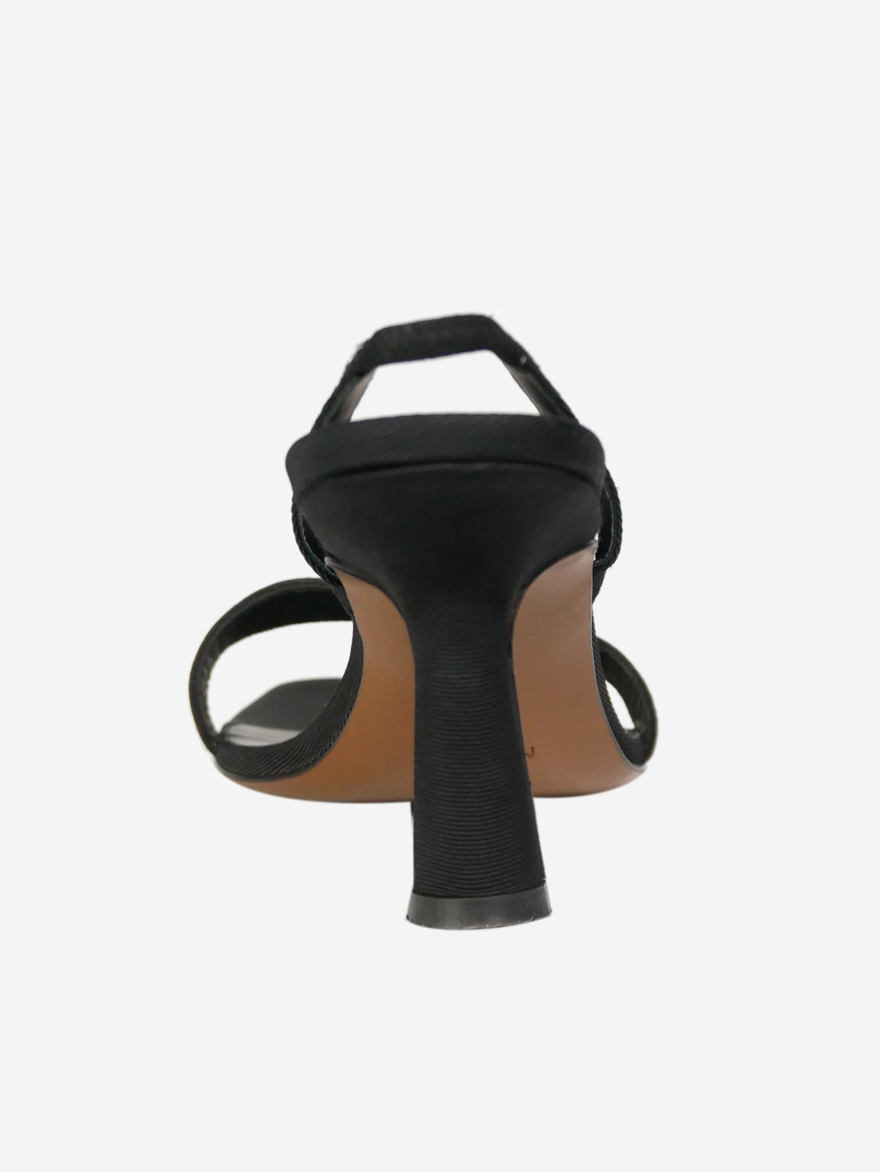 Stylish Black Slingback Sandal Heels - Women's Size EU 38 (US 8) | Comfortable Summer Dress Shoes for Weddings, Parties & Office Wear