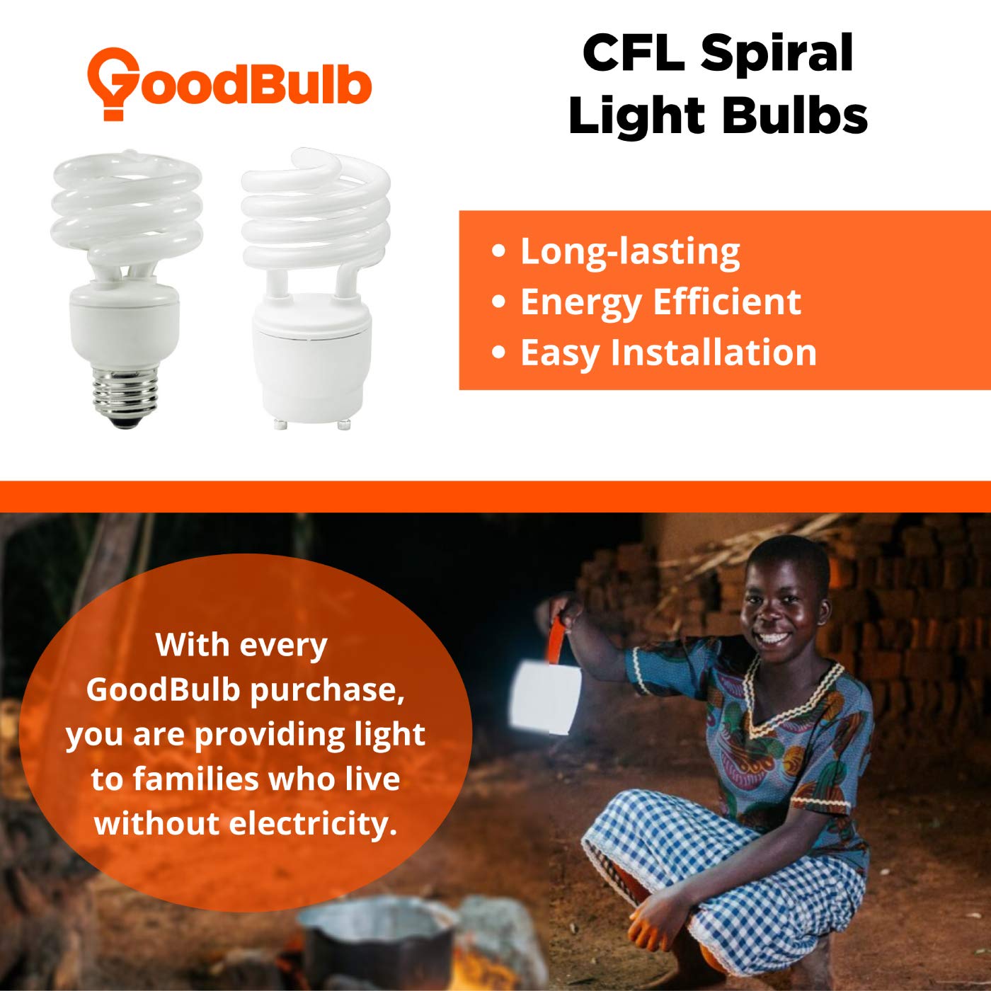 GoodBulb 23-Watt CFL Light Bulbs (10-Pack) - 3500K Soft White, GU24 Base, 1600 Lumens, 82 CRI, 10000-Hour Lifespan - Energy Efficient EcoSmart Lights for Home, Office & Commercial Lighting