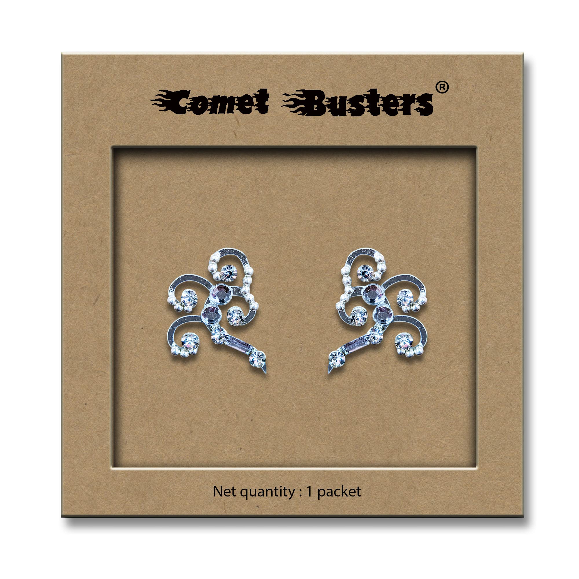 Comet Busters Face Gems - Rave Eye Jewels for Festival Makeup, Eye Decoration & Face Stickers (JEWEYE001-1, JEWEYE016) - Perfect for EDM Parties, Halloween Costumes & Carnival Glam