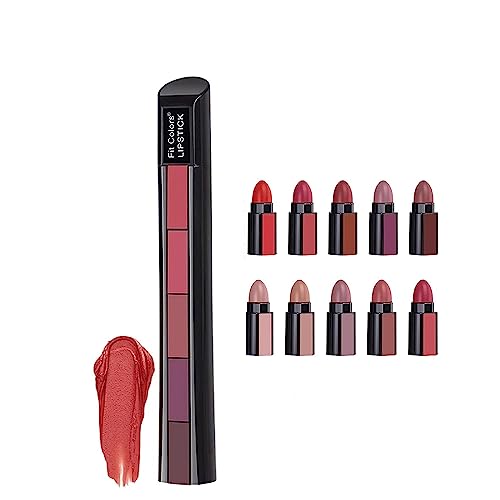 JHEPCOIN 5 in 1 Matte Lipstick Set - Velvet High Pigment, Long Lasting & Moisturizing Lip Makeup - Non-Stick Lip Gloss (Multicolor, 1 Pack) for Everyday Wear, Parties & Special Occasions