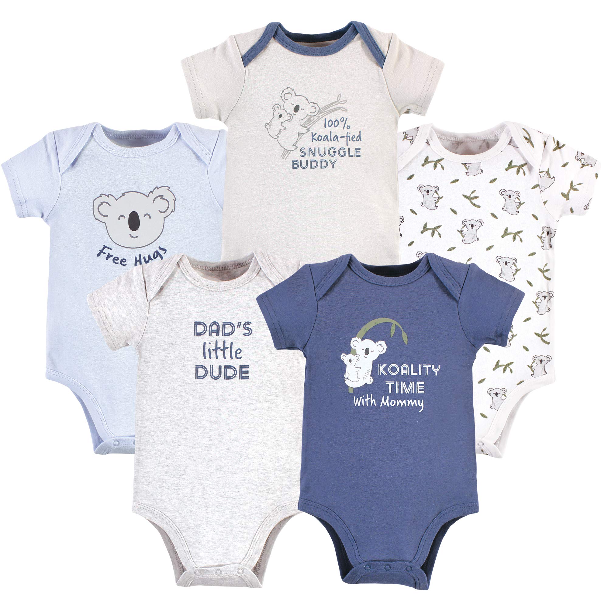 Hudson Baby Cotton Bodysuits - Soft Unisex Onesies for Newborns