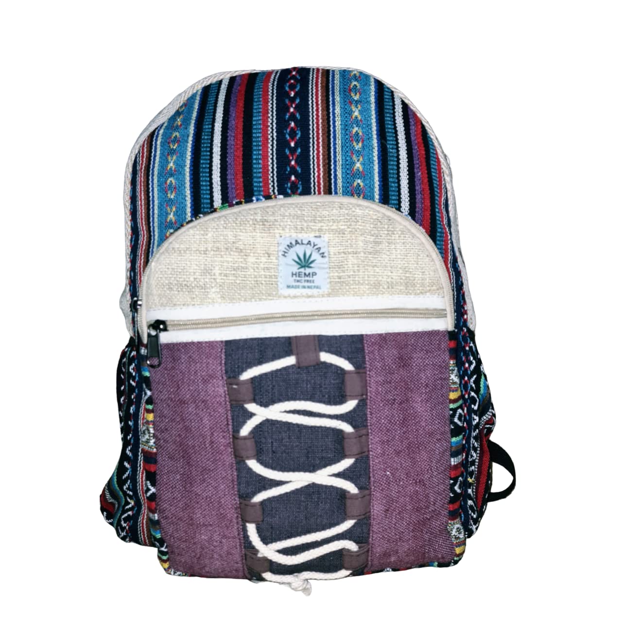 Eddika Natural Vegan Himalayan Large Backpack - Durable & Stylish Hiking Backpack for Men, Women, Boys & Girls - Perfect for Outdoor Adventures, Festivals & Travel