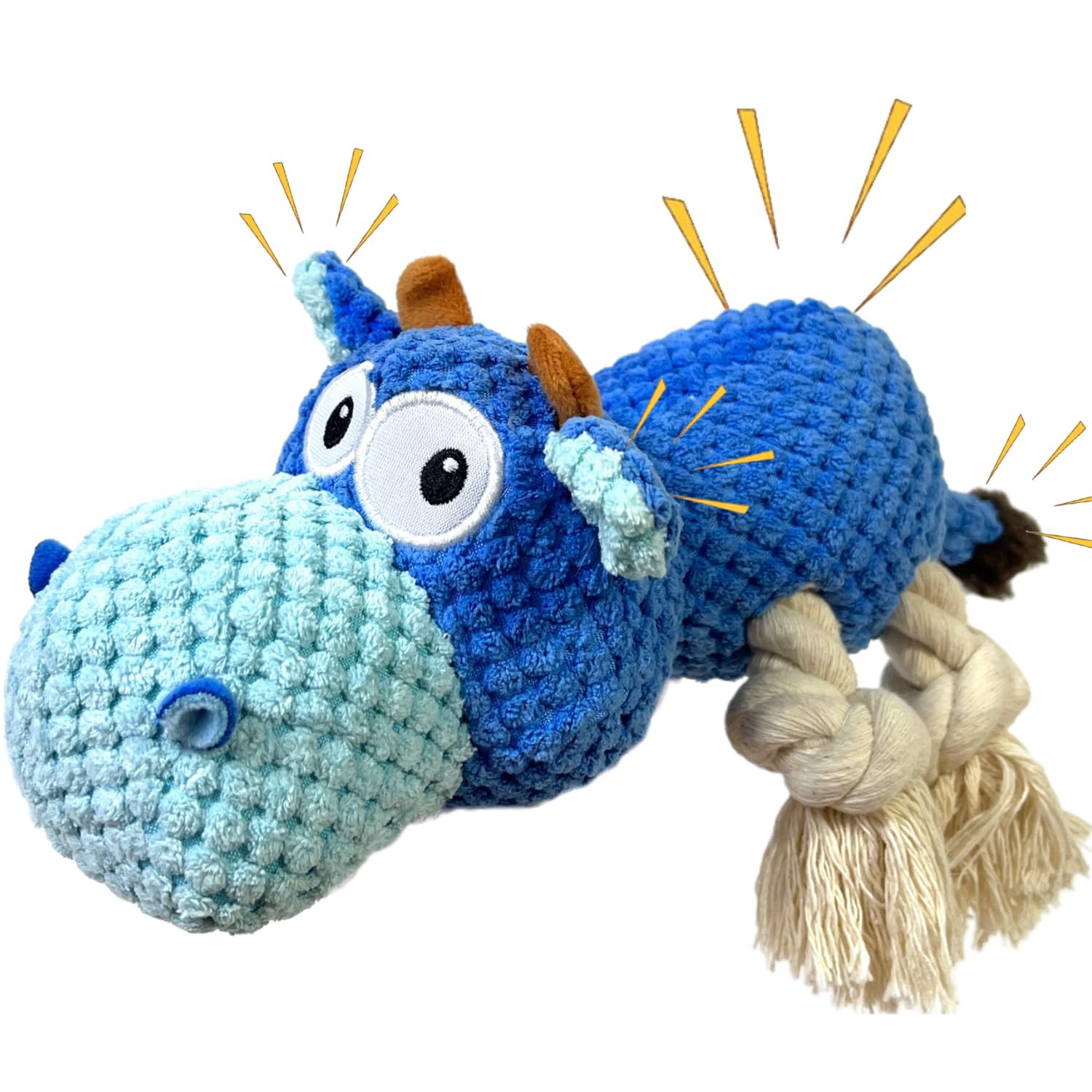 Durable Dog Toys for Aggressive Chewers - Squeaky Crinkle Plush Chew Toys for Small & Medium Dogs | Interactive Tug of War & Teething Relief Toys | Perfect for Playtime, Training & Anxiety Relief