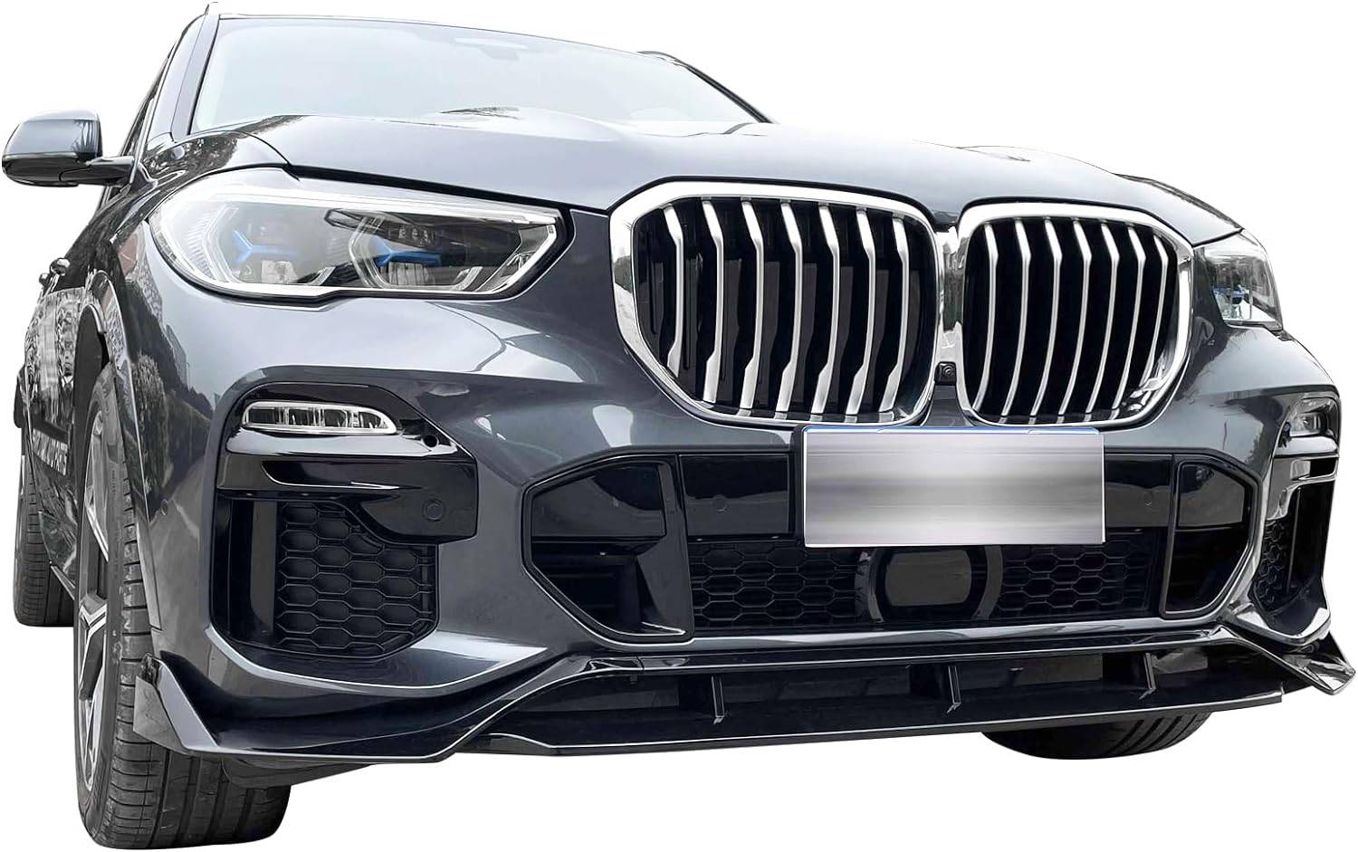 2019-2023 BMW G05 X5 M Sport Front Bumper Lip - Gloss Black ABS Spoiler for Enhanced Aerodynamics & Sporty Look | Perfect for Car Enthusiasts & Street Racing