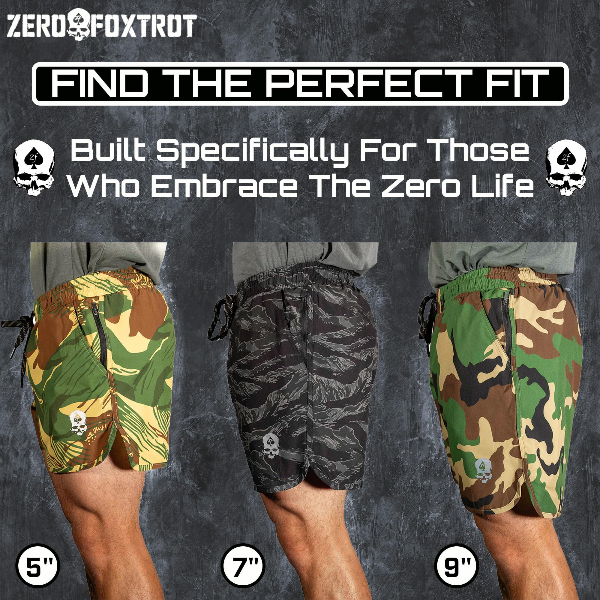 Zero Foxtrot Men's 5-Inch Athletic Shorts - Gym, Workout, Running & Casual Wear | Lightweight Quick-Dry Performance Shorts for Training, Jogging & Everyday Comfort