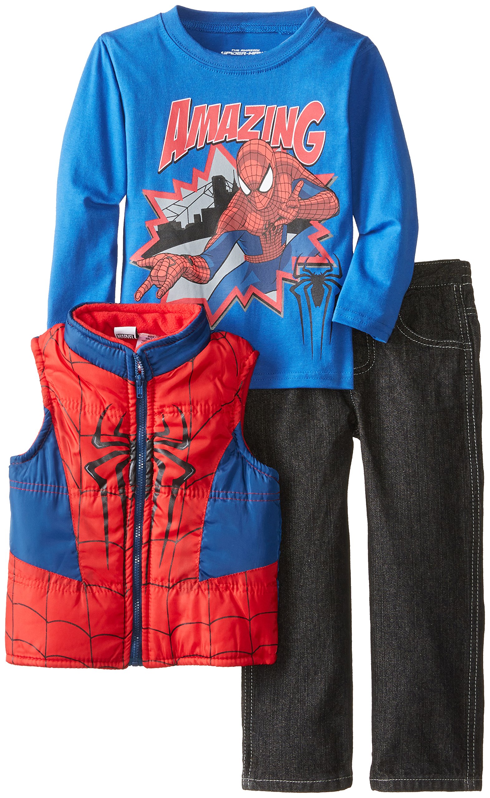 Marvel Boys' Spider-Man Costume 3-Piece Set - Halloween, Cosplay, Birthday Party Outfit for Kids