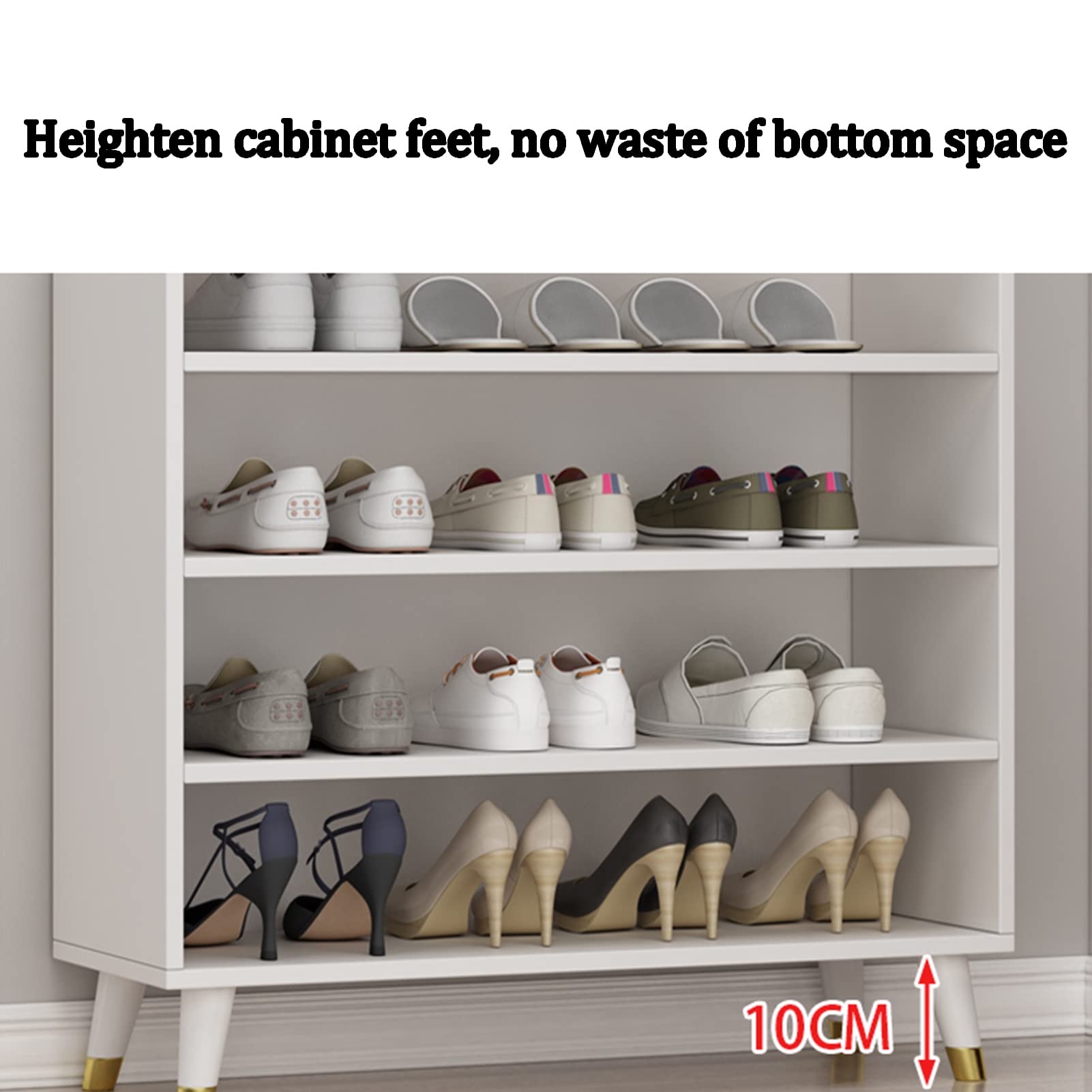 Solid Wood Shoe Rack - Multi-Tier Shoe Storage Shelf for Entryway, Hallway & Living Room - Easy Assembly (120x29x94.2cm) - Perfect for Organizing Shoes, Boots & Home Decor