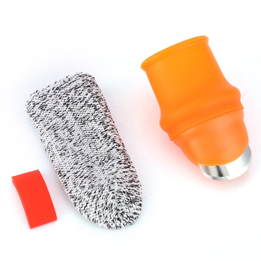 Rankomu Garden Silicone Thumb Knife - Ergonomic Fruit & Vegetable Picking Tool for Trimming Plants, Harvesting Crops - Perfect for Gardening, Farming & Kitchen Use (Short Blade)