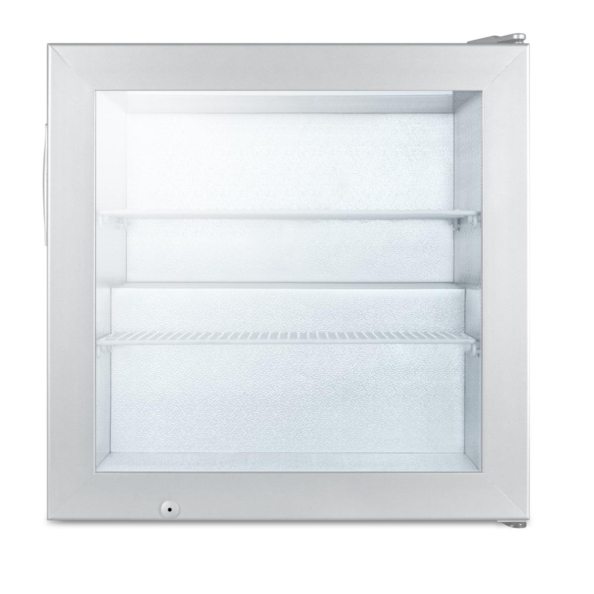 SUMMIT Commercial 24-Inch Compact Display Freezer - Energy Efficient Glass Door Merchandiser for Restaurants, Cafes & Retail Stores (SCFU386) - Perfect for Showcasing Ice Cream, Beverages & Frozen Treats