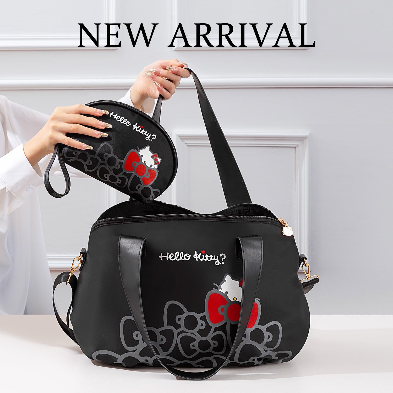 Lightweight Travel Tote Bags with Zipper - Women's Weekender Overnight Carry On Duffel Bag with Trolley Sleeve for Gym, Work & Weekend Getaways | Perfect for Business Trips, Yoga Class & Airplane Travel