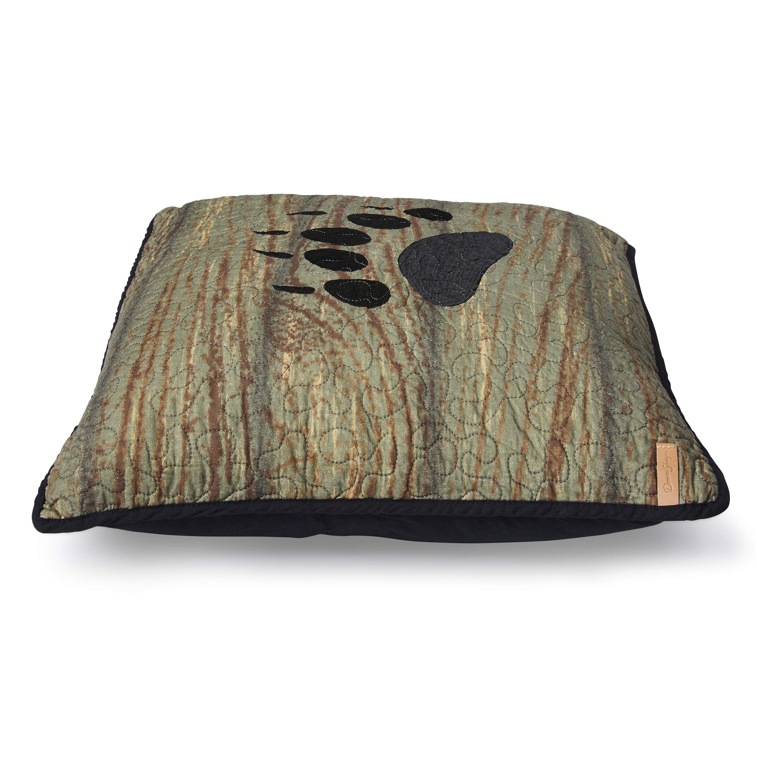 Donna Sharp Throw Pillow - Oakland Lodge Bear Paw Print Decorative Square Pillow for Sofa, Couch & Bed - Cozy Home Decor for Cabin, Living Room & Bedroom