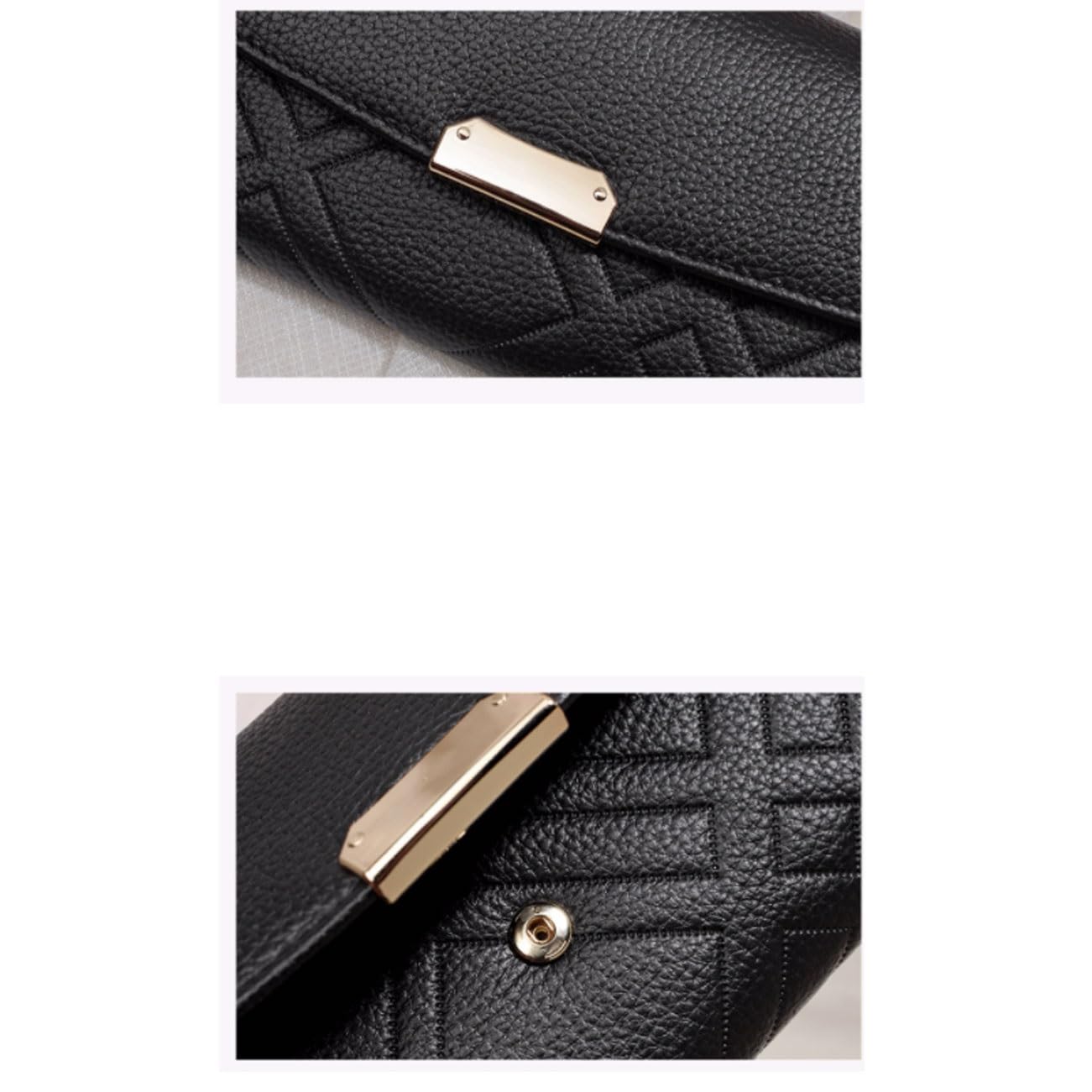 Genuine Leather Women's Wallet - RFID Blocking Business Wallet with Money Organizer & Card Holder - Slim Purse for Credit Cards & Cash (Black) - Perfect for Office, Travel & Everyday Use