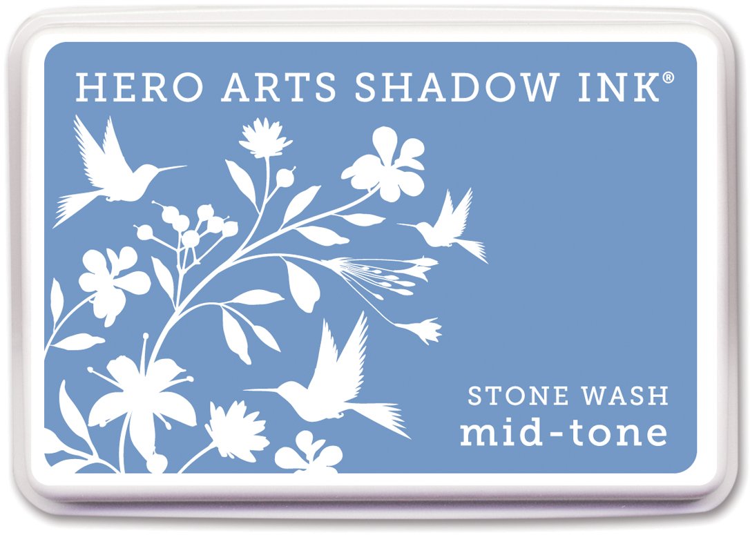 Hero Arts AF211 Shadow Ink Mid-Tone Rubber Stamp - Stone Wash Color for Card Making, Scrapbooking & DIY Crafts | Premium Quality Stamping Ink for Paper Projects