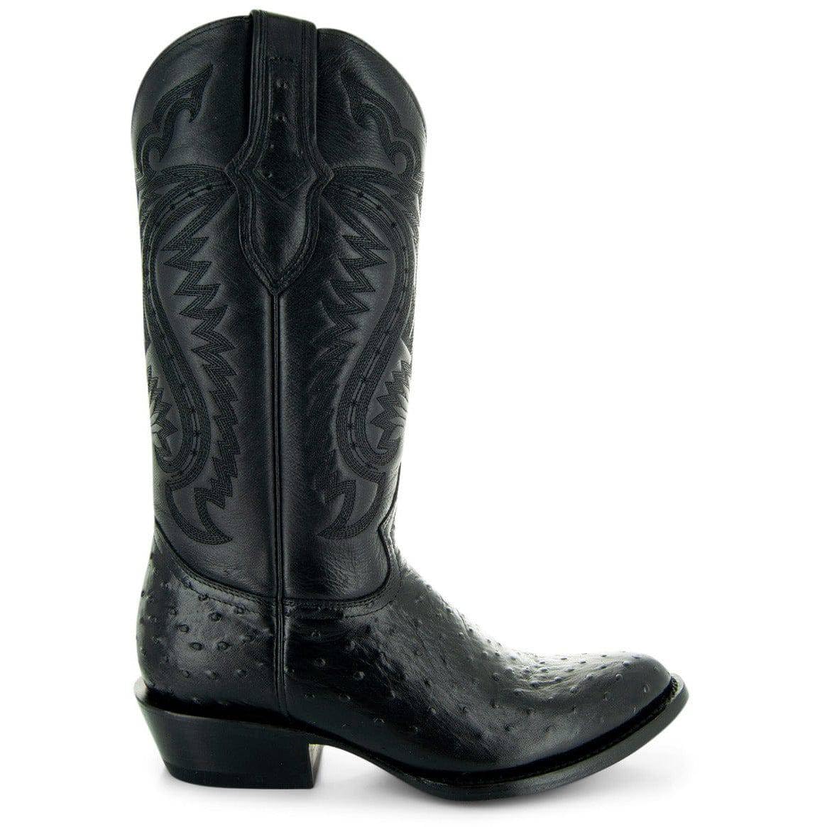 **Soto Boots Men's Ostrich Print Cowboy Boots - Genuine Exotic Western Boots for Men (H7002) - Perfect for Rodeo, Country Dancing & Casual Wear**