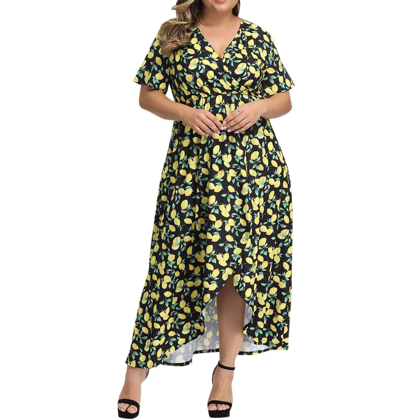 Plus Size Floral Print Off Shoulder Maxi Dress for Women - Sexy Bohemian Style Long Sundress with Slit, Perfect for Beach Vacations, Summer Parties & Date Nights