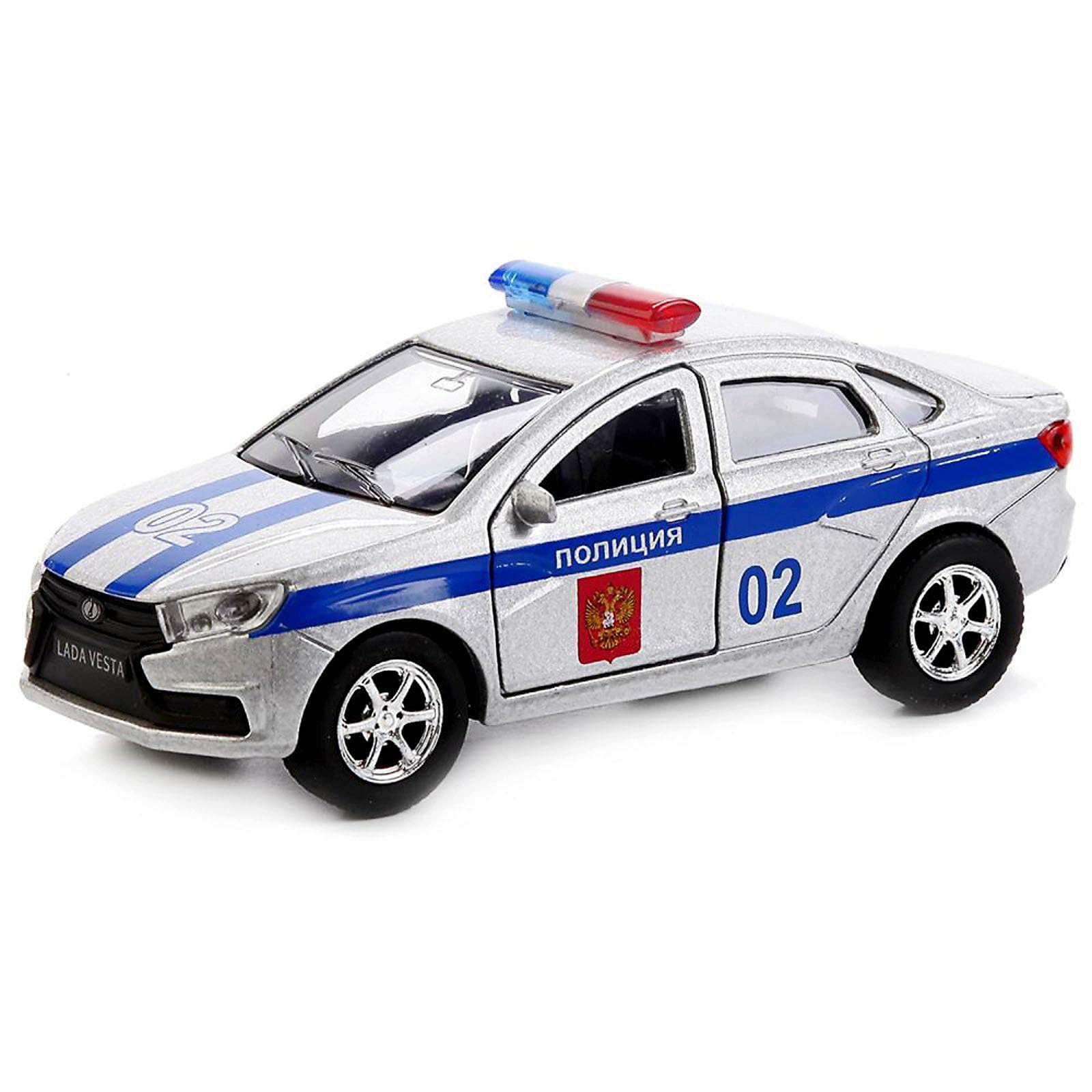 1:18 Scale Diecast Metal Lada Vesta Russian Police Car Model - Collectible Toy Vehicle for Display, Gifts & Role Play Scenes