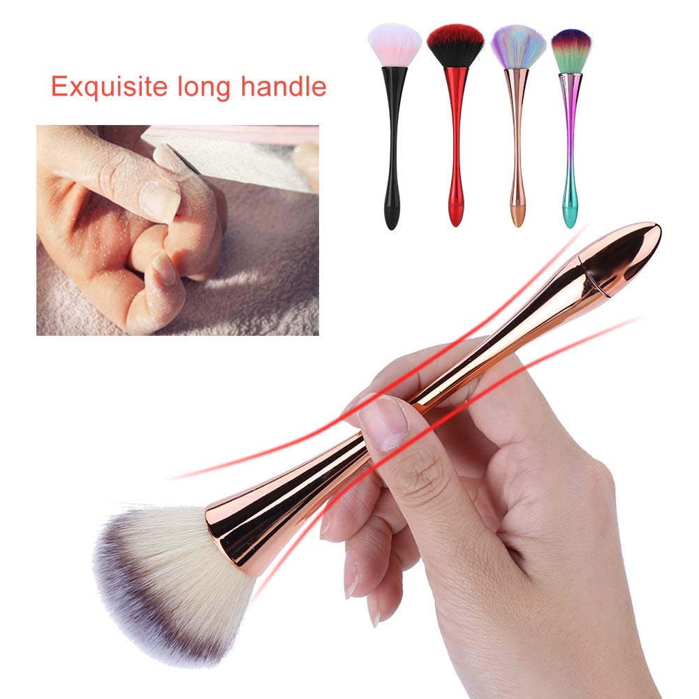 Professional Large Powder Mineral Brush - Nail Art Dust Brush & Makeup Blush Brush Set for Manicure, DIY Nails & Cosmetics Application - Perfect for Salon, Home Use & Professional Makeup Artists
