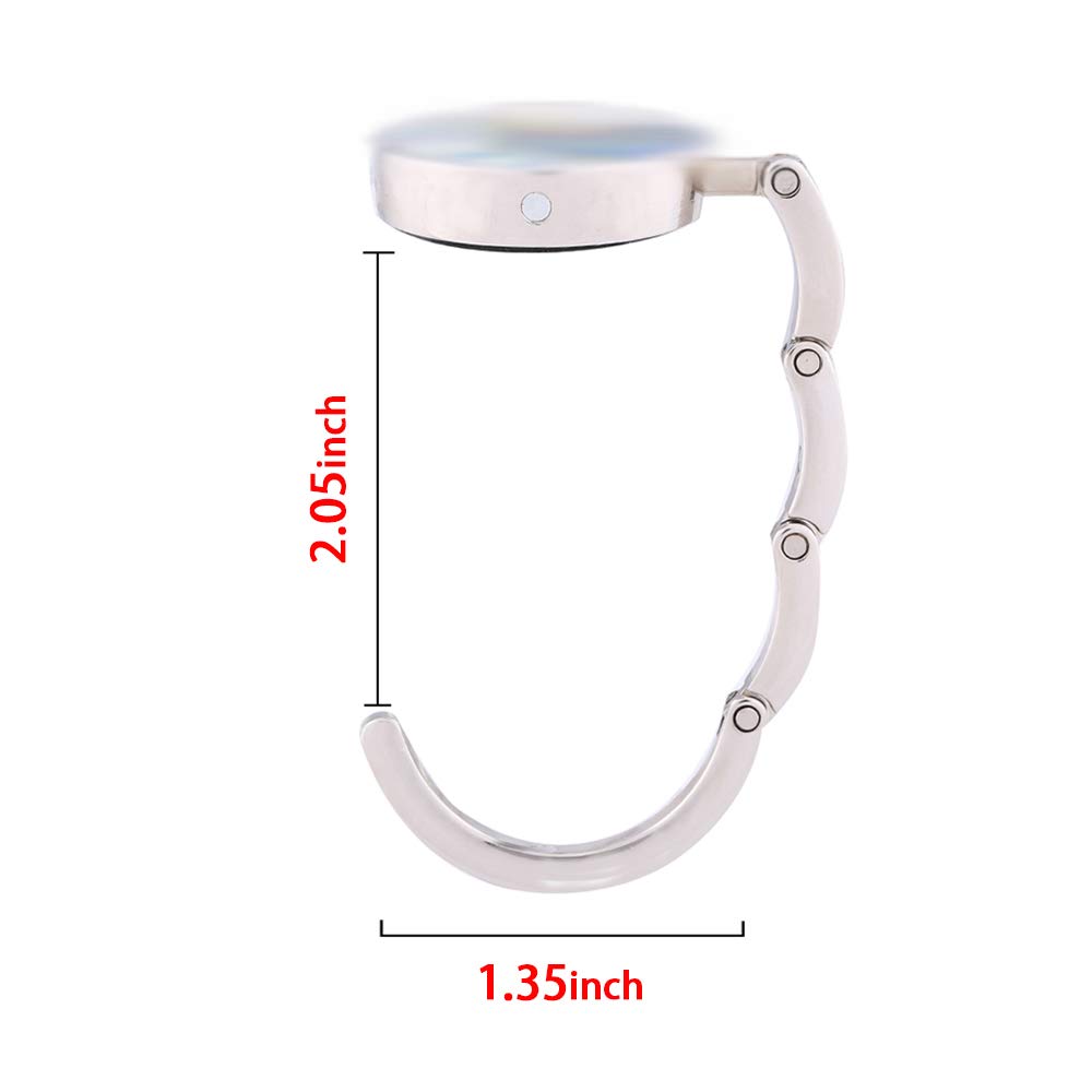JISEN Portable Handbag Hanger - Foldable Purse Hook for Tables & Counters, 360° Swivel Top Hook - Perfect for Restaurants, Travel, Shopping & Home Use