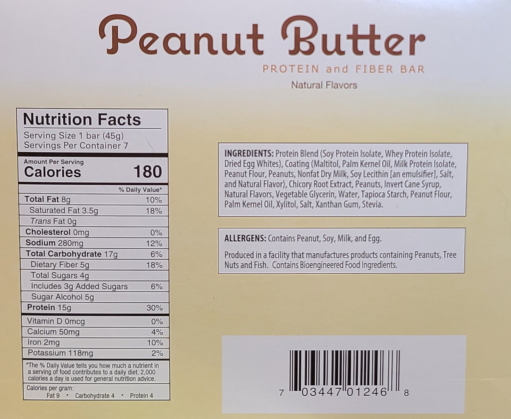 Divine Peanut Butter Protein Bar - Healthy Snack for Energy & Muscle Recovery - Perfect for Gym, Hiking & On-the-Go Nutrition