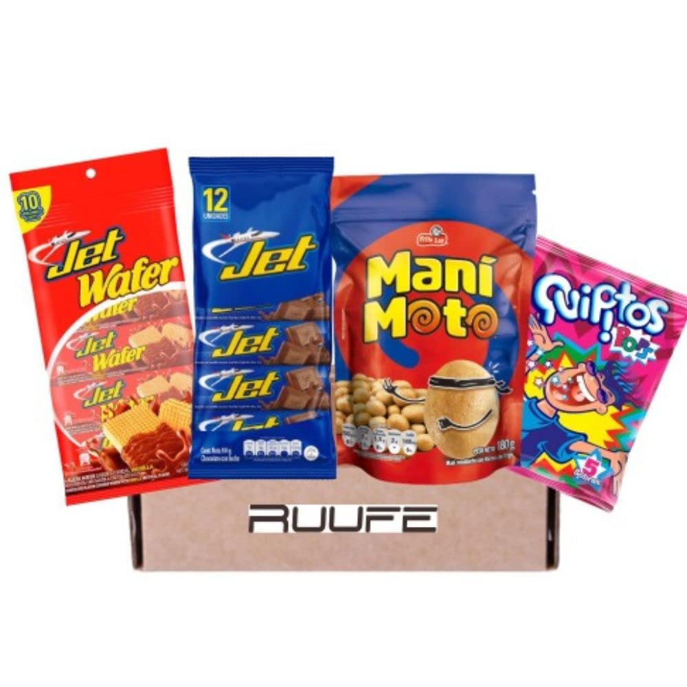 Premium Colombian Snack Gift Box - Chocolatina Jet, Manimoto Wafer Cookies & Quipito - Authentic Colombian Treats for Women, Mothers & Gift Baskets - Perfect for Birthdays, Holidays & Cultural Food Experiences