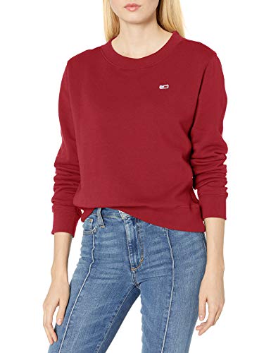 Tommy Hilfiger Women's Classic Crewneck Sweatshirt | Soft Cotton Pullover | Casual Comfort Wear for Everyday & Lounge | Perfect for Work, Travel & Relaxation