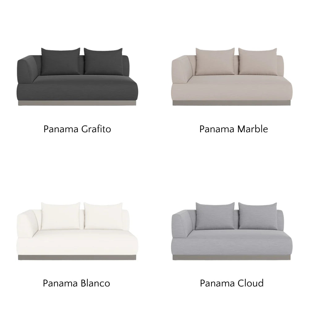 Amalfi 2-Seat Left-Arm Outdoor Sectional Sofa Set - Weather-Resistant Patio Furniture for Garden, Poolside & Backyard Relaxation