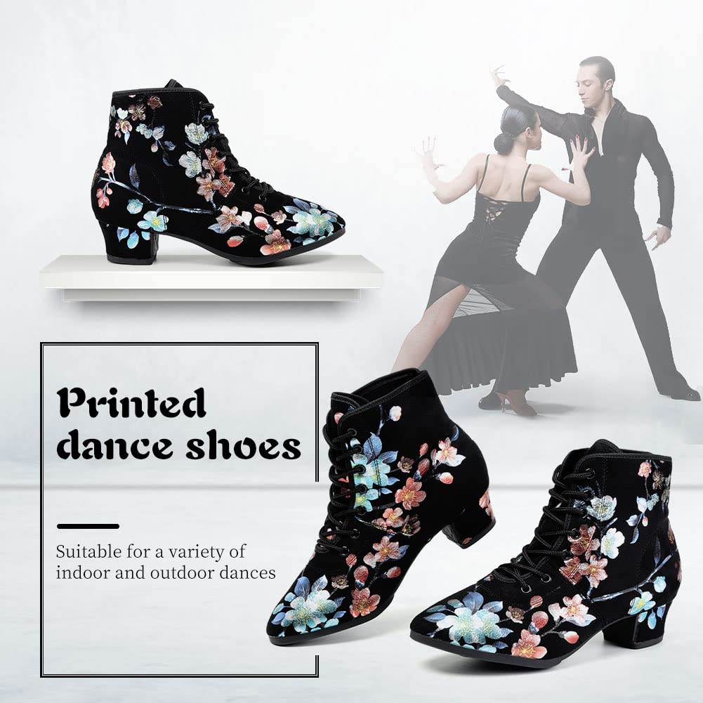 AOQUNFS Women's Latin Dance Shoes - Professional Ballroom Salsa Shoes with Lace-up Design (Model GB-YH) - Perfect for Dance Practice, Performances & Social Dancing