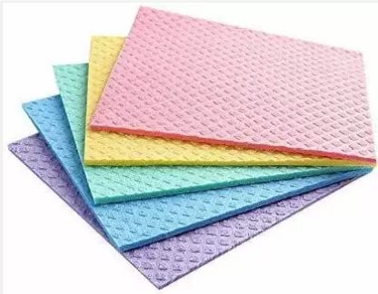 Premium SIR PRIZE Wipe N Clean Cellulose & Cotton Sponge Wipes - 5-Pack for Kitchen Cleaning, Dishwashing & Countertop Care | Reusable & Absorbent Cleaning Cloths