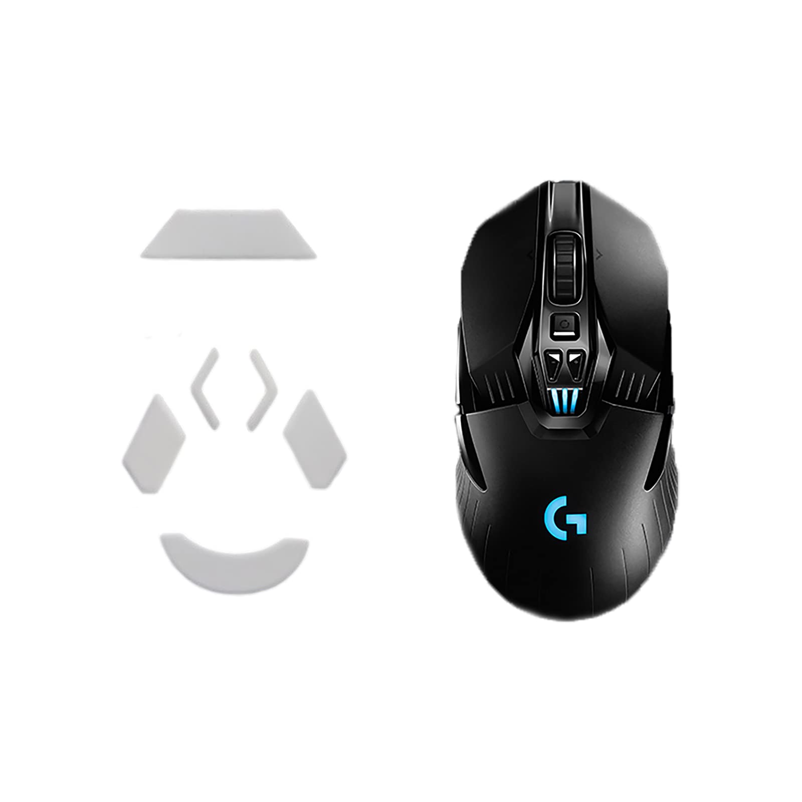 Logitech G903 Mouse Feet Replacement - 0.8mm Thick Smooth Glide PTFE Skates with Rounded Curved Edges for Gaming (White) | Perfect for FPS, MOBA and Esports Gaming