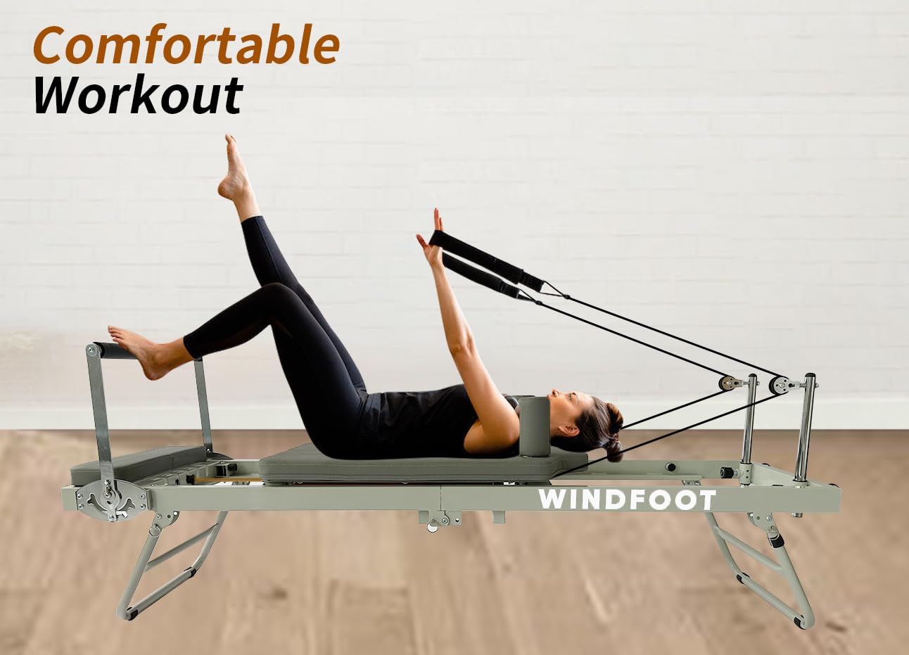 Foldable Pilates Reformer Machine for Home & Gym - Portable Exercise Equipment with Jump Board, 5 Resistance Cords & 300 lbs Weight Capacity - Perfect for Strength Training, Flexibility Workouts & Rehabilitation Therapy