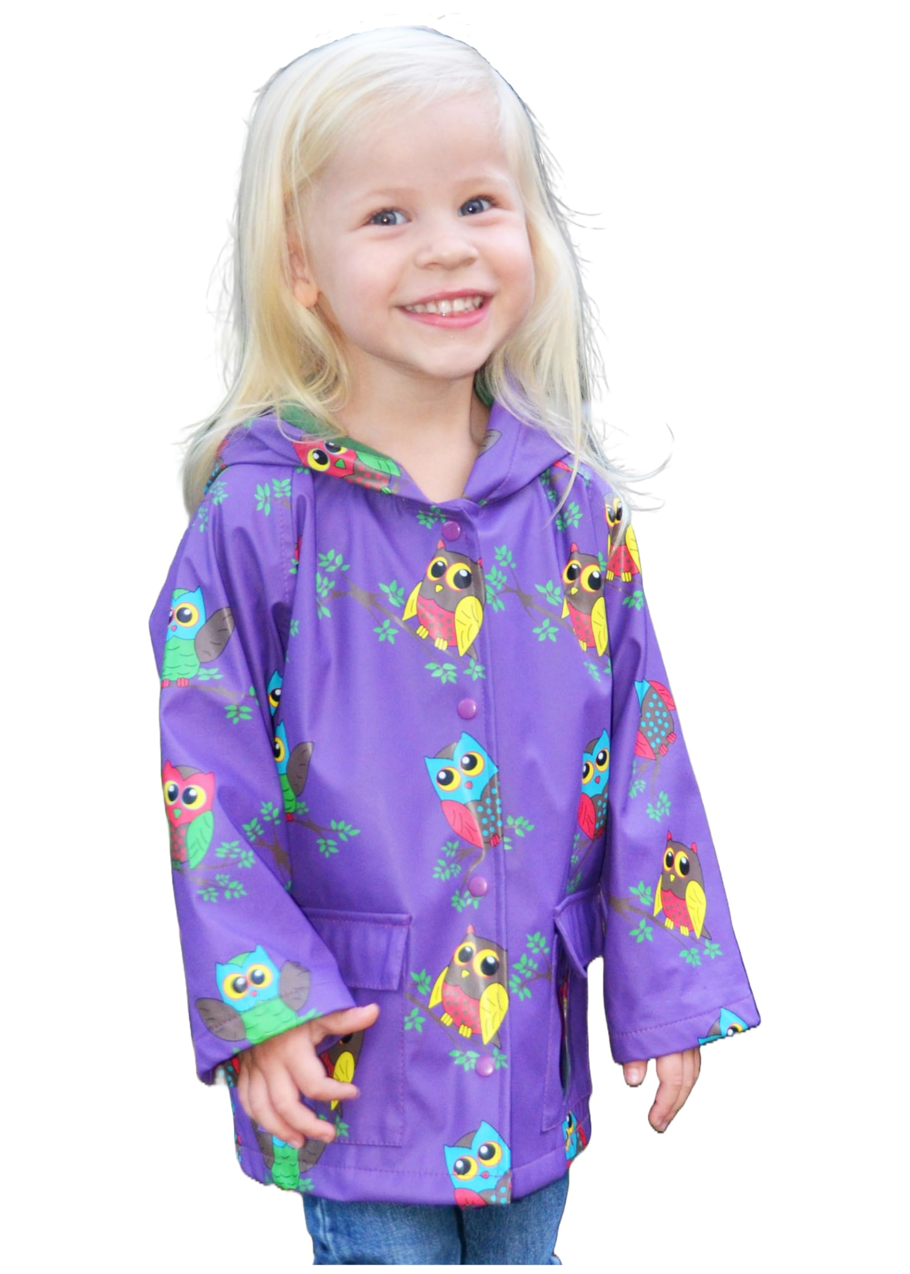 Waterproof Foxfire Raincoat for Kids - Boys & Girls Lightweight Windproof Jacket for Outdoor Play, School & Rainy Day Adventures