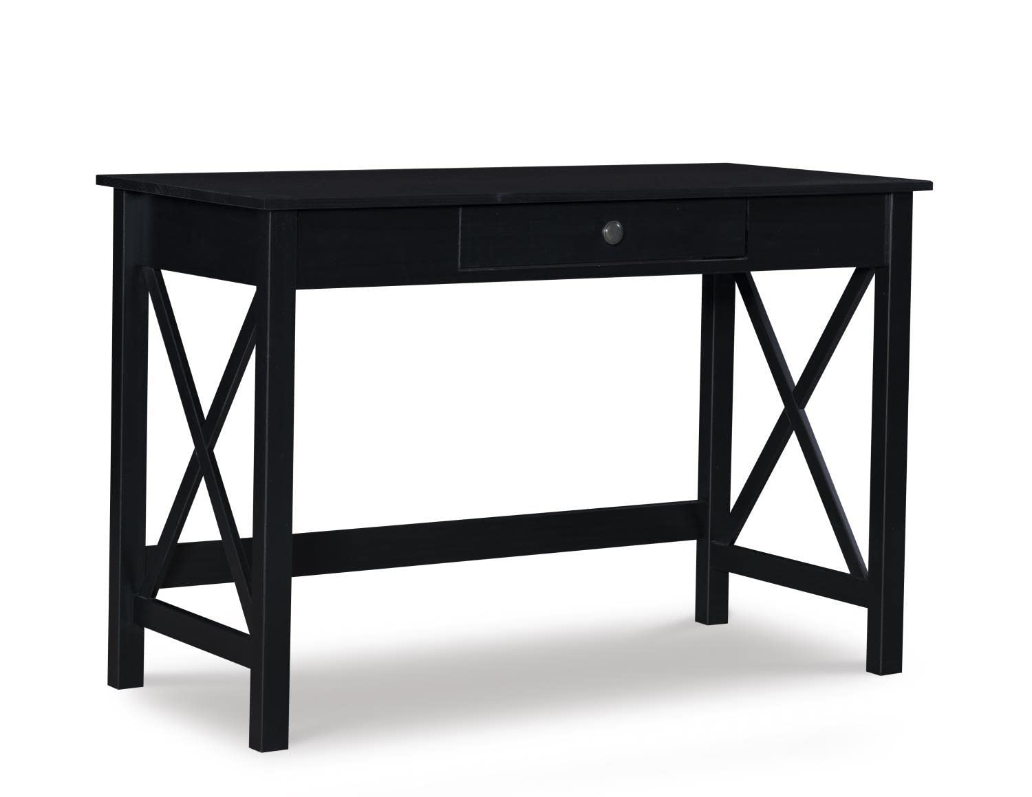 Linon Davis Black Laptop Desk - Portable for Home Office & Bed