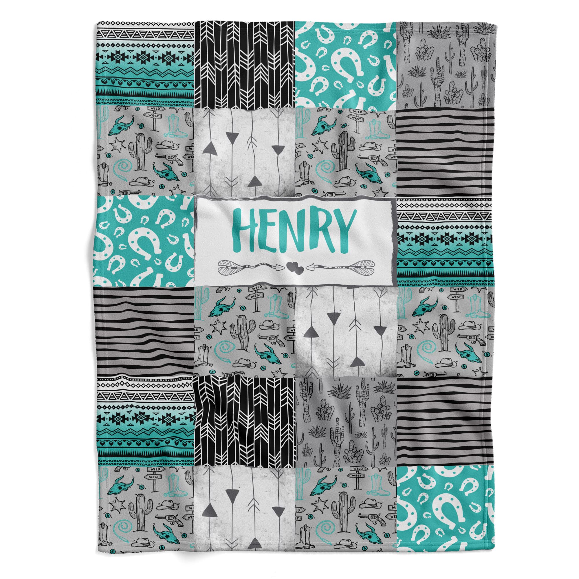 Personalized Baby Cowboy Blanket - Soft Western Fleece Blanket for Boys | Newborn Gift, Nursery Decor & Cowboy Theme Bedding | Perfect for Baby Showers, Photo Shoots & Western Nursery