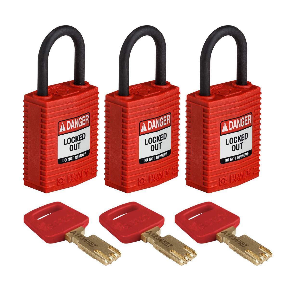 Brady SafeKey Lockout Padlock - 1.0
