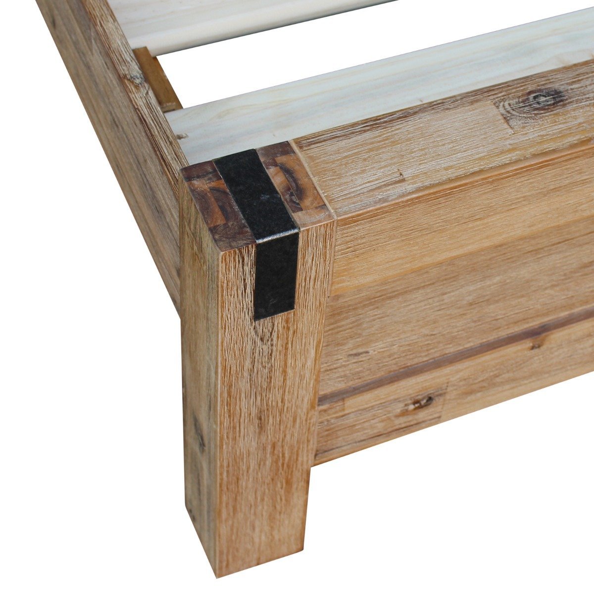 Luxe Nowra King Single Size Solid Wood Acacia Bed Frame in Oak Finish - Perfect for Modern Bedrooms & Guest Rooms