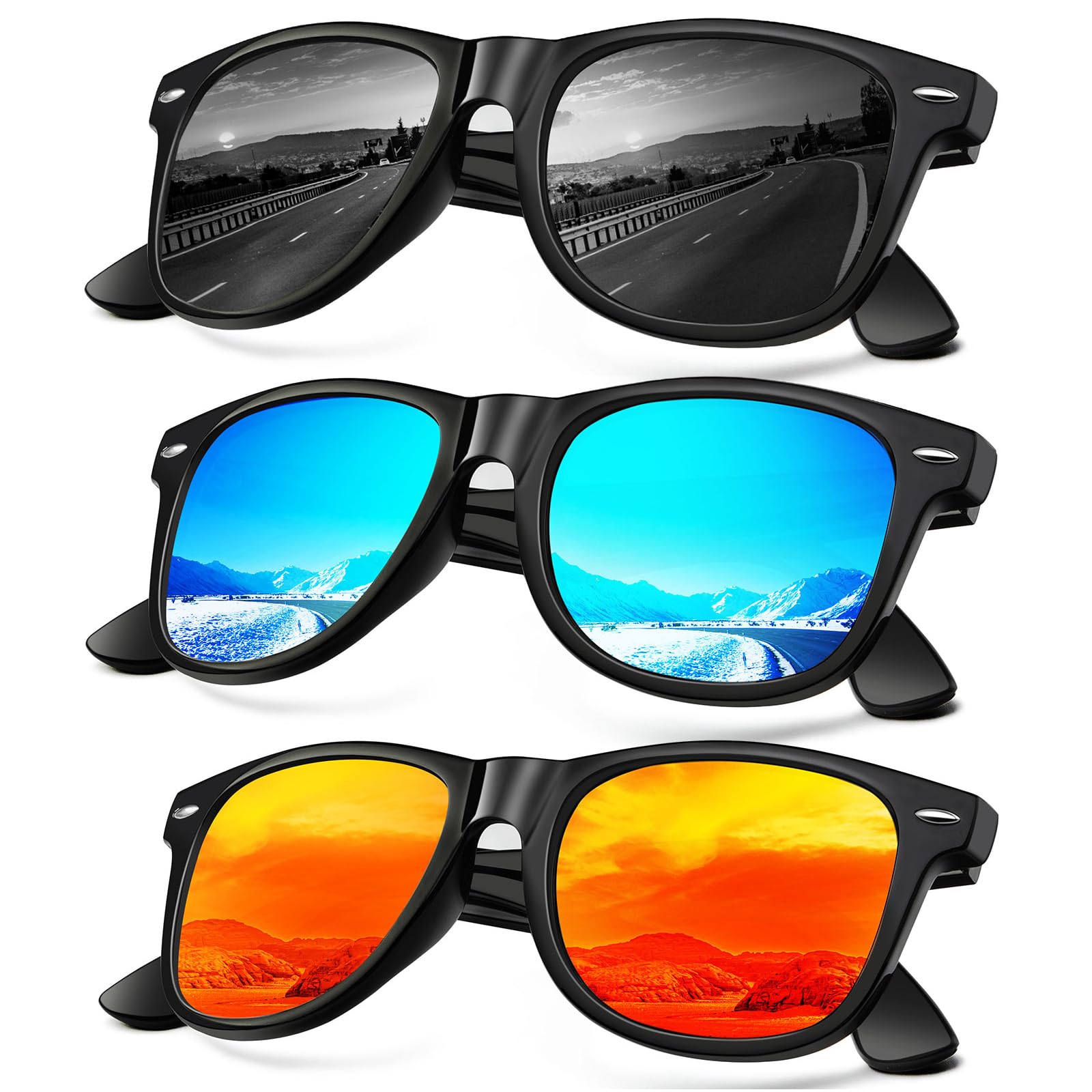 Polarized Sunglasses for Men & Women - UV Protection Unisex Driving Shades - Perfect for Outdoor Sports, Beach & Daily Wear