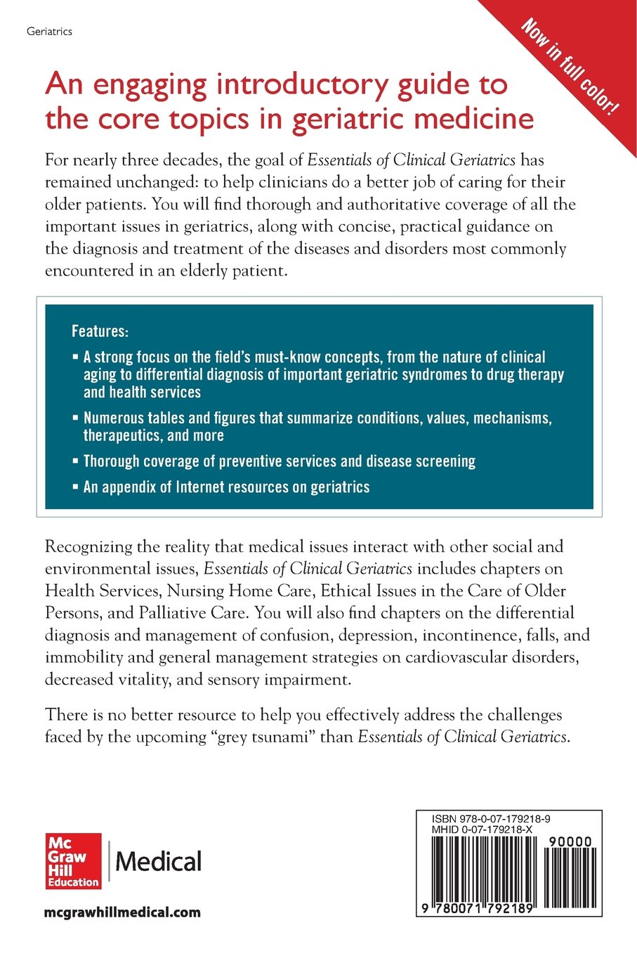 Essentials of Clinical Geriatrics - Comprehensive Guide for Elderly Care Professionals | Geriatric Medicine Book for Doctors, Nurses & Caregivers | Perfect for Medical Education & Senior Patient Care