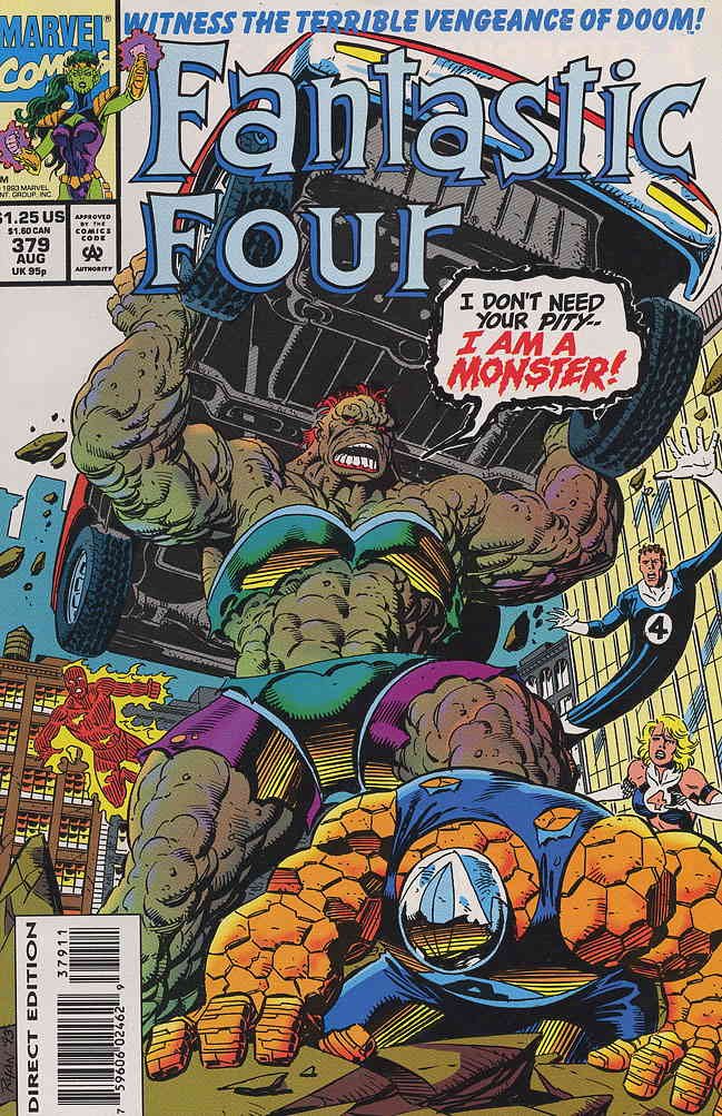 Fantastic Four (Vol. 1) #379 FN Marvel Comic Book by Tom DeFalco - Collectible Superhero Comics for Marvel Fans & Comic Book Enthusiasts