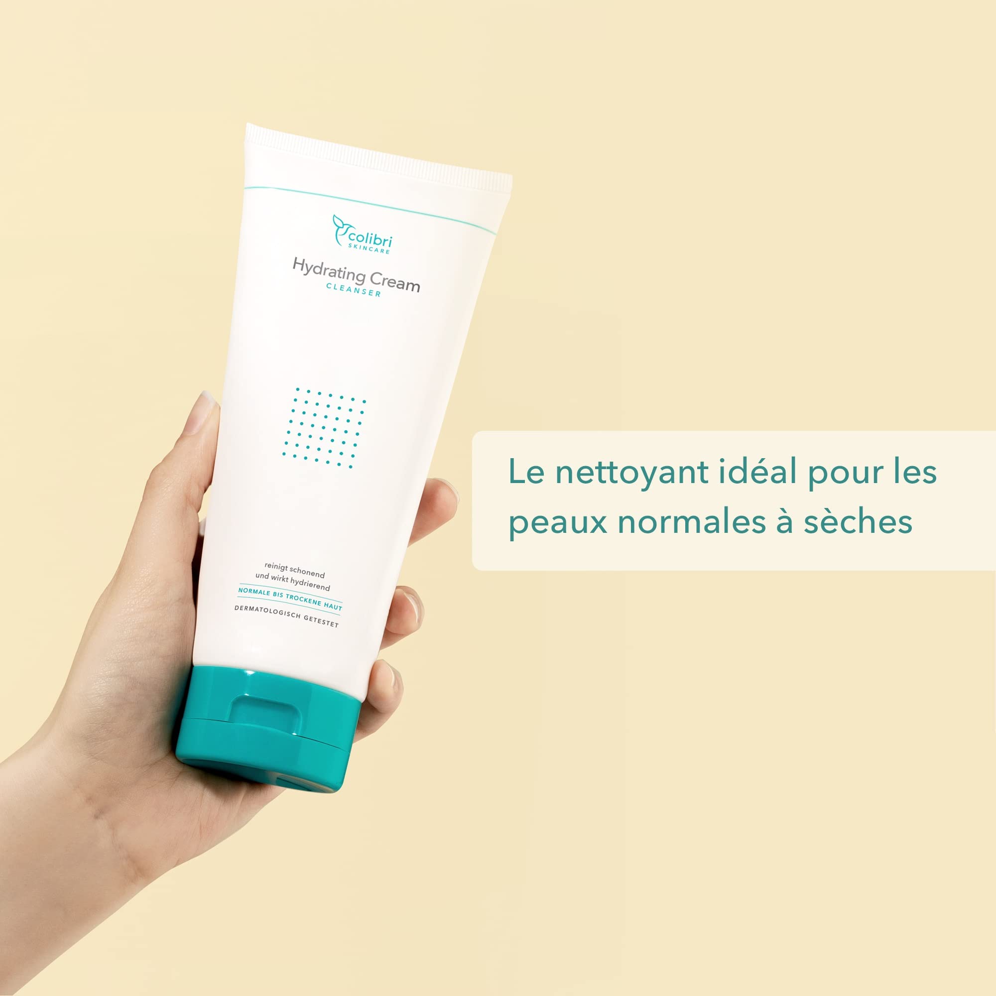 Colibri Hydrating Cream Cleanser 200ml - Gentle Moisturizing Face Wash for Women & Men - Made in Germany - Perfect for Daily Skincare Routine & Sensitive Skin Care