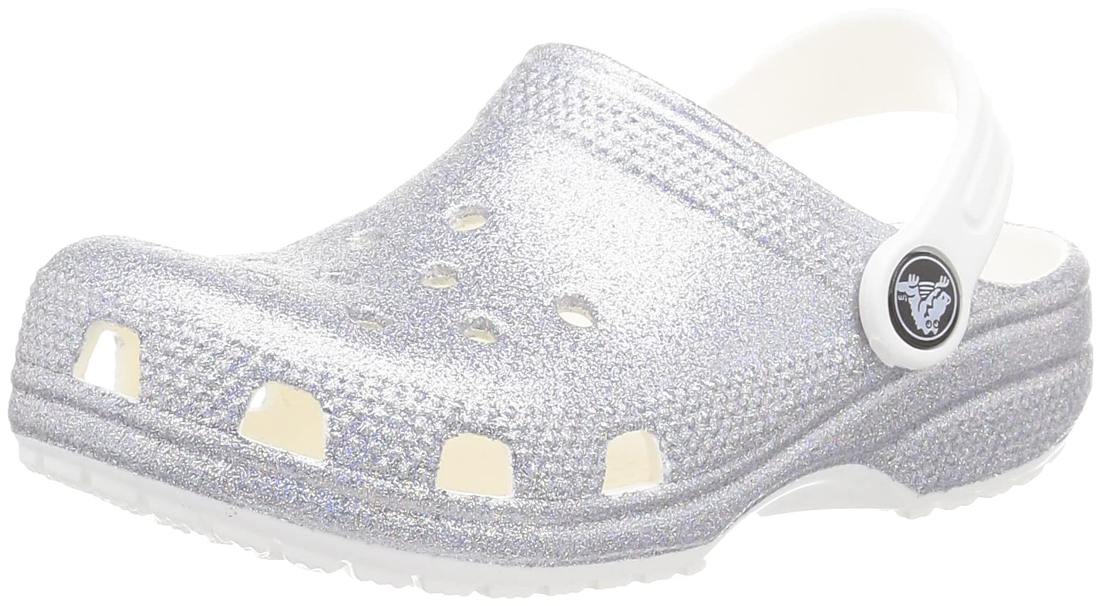Crocs Unisex-Child Classic Glitter Clog (Little Big Kid) - Comfortable Kids' Water Shoes for Beach, Pool & Outdoor Play