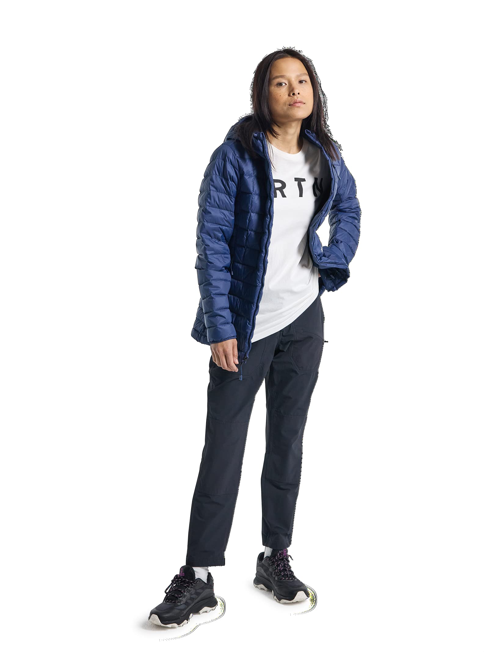 Burton Women's Mid-Heat Hooded Down Jacket - Waterproof Winter Coat for Skiing, Snowboarding & Outdoor Activities