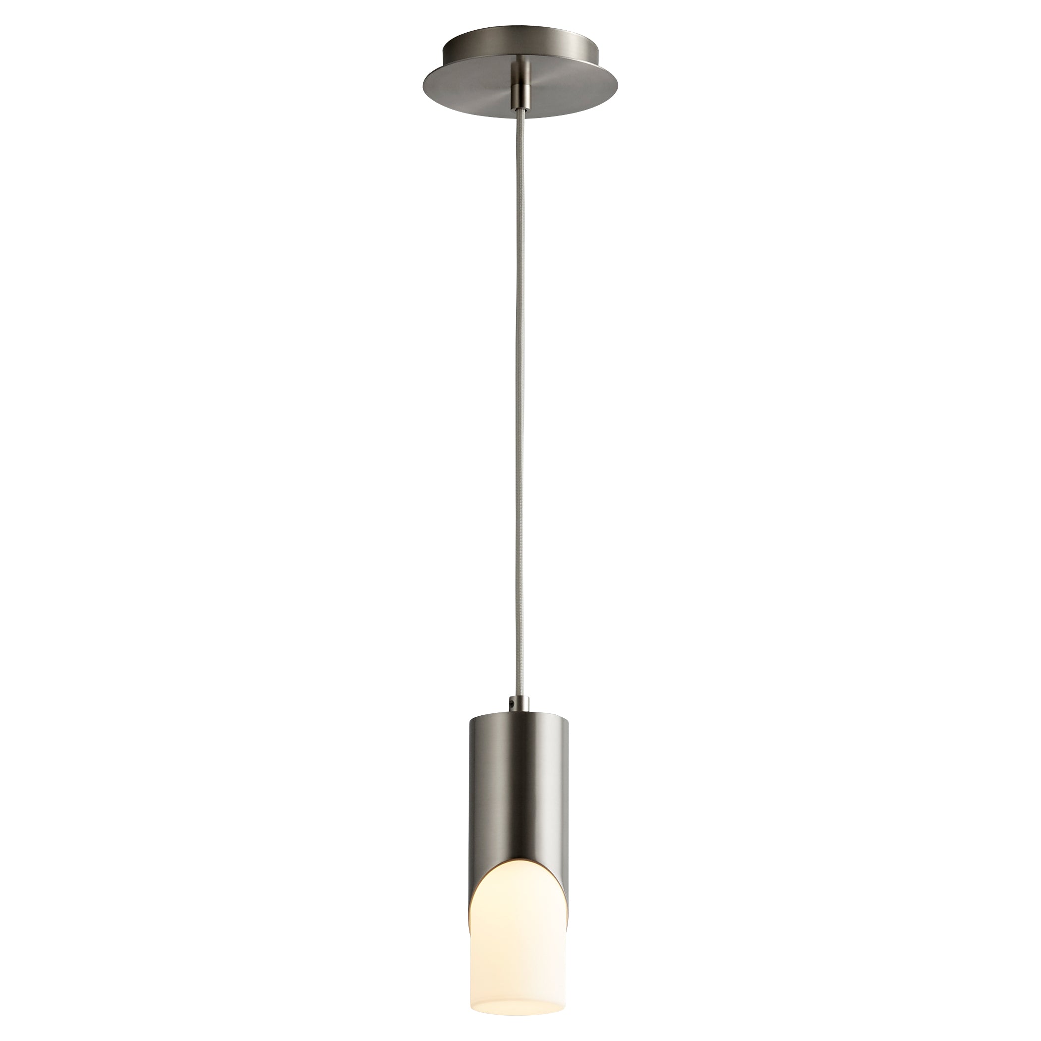 Oxygen Ellipse 3 667 224 Pendant Light Fixture - Satin Nickel Finish - Modern Ceiling Light for Living Room, Bedroom, and Dining Room