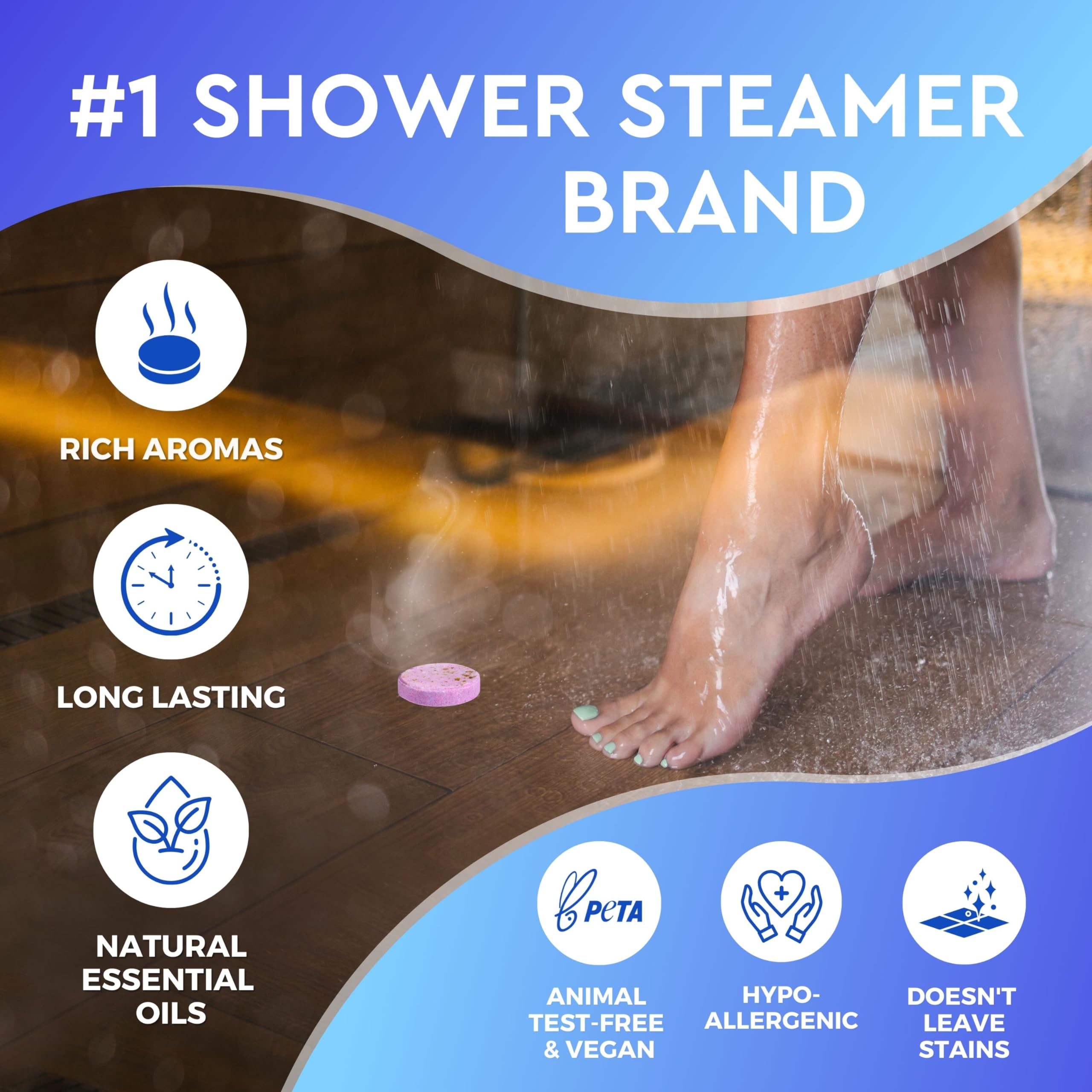 Cleverfy Aromatherapy Shower Steamers - 6 Pack Relaxing Shower Bombs with Essential Oils for Stress Relief & Better Sleep | Perfect for Spa Nights, Self-Care & Gift Giving