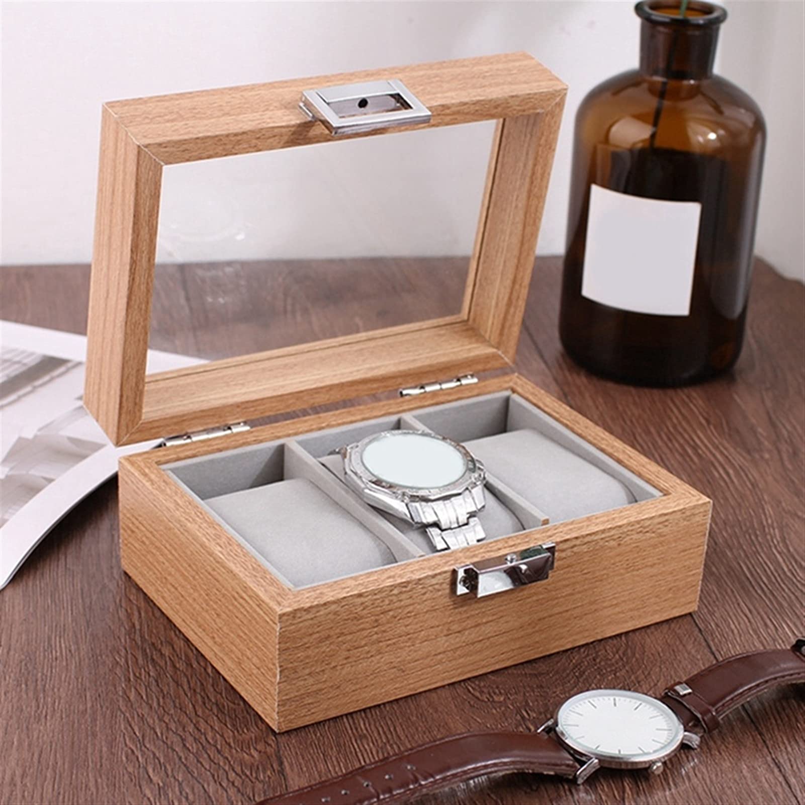 Premium Wooden Watch Repair Tool Box - Organizer & Storage Case for Watches, Clocks & Jewelry - Lightweight, Durable Display Holder - Perfect Gift for Watch Collectors & Repair Enthusiasts - Ideal for Home, Workshop & Travel Use